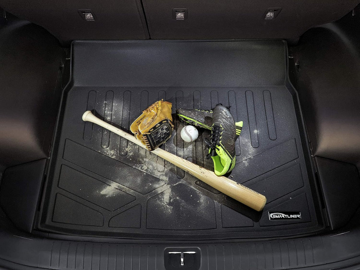 Custom Fit Floor Mats 2 Rows and Cargo Liner Set Black F7720