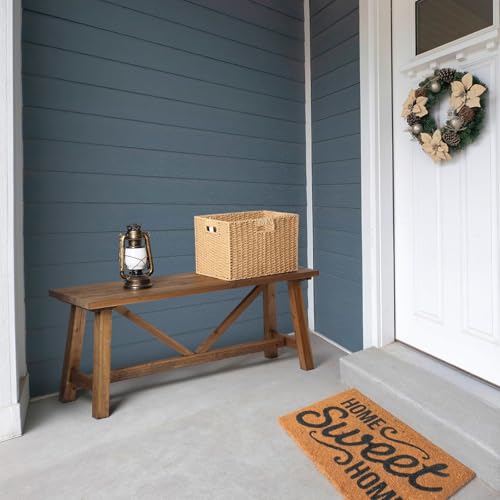 White Solid Wood Narrow Bench R841024