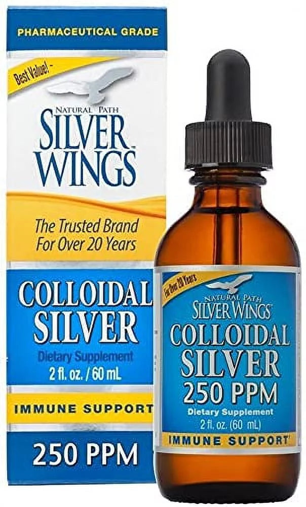 Colloidal Silver Bottle 8Oz 250PPM with Dropper 2Oz C7747