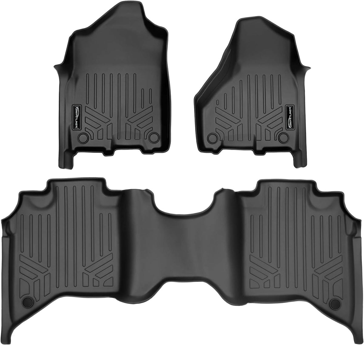 Custom 2 Row Black Floor Mats Liner Set F4967