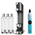 Stainless Steel Sparkling Water Machine with 1 CO2 Cylinder and 3 Bottles F6605