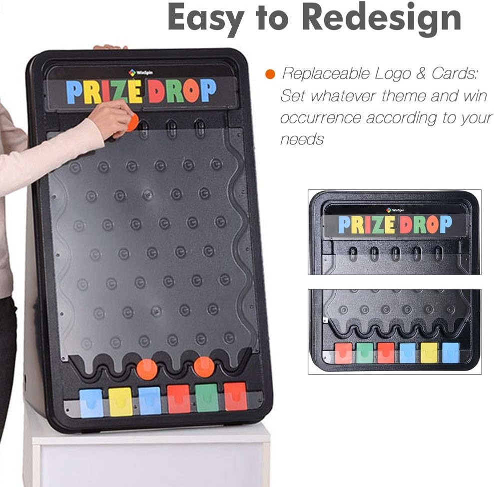 30 Prize Drop Plinko Board Disk Drop Game 6 Slots with 10 Pucks X137411