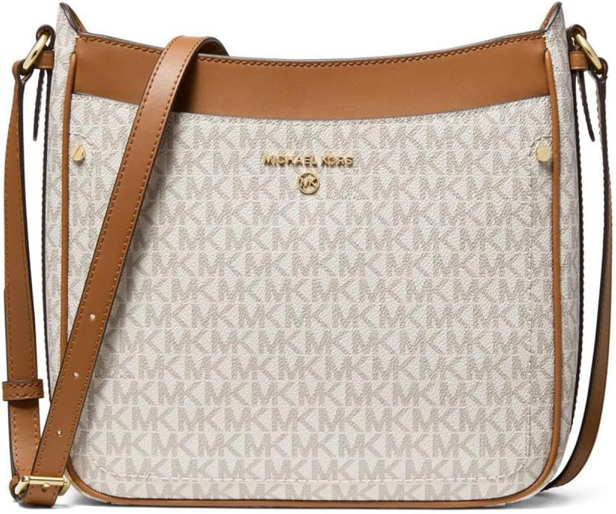 Large North/South Top Zip Crossbody Brown/Acorn K47142
