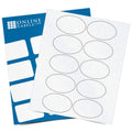 Scalloped Oval Labels, 100 Sheets, Clear Matte Inkjet H244