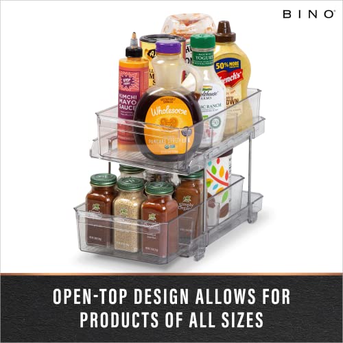 2 Tier Clear Storage Organizer with Dividers E77072
