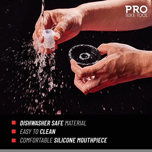 Bike Water Bottle 550 ml 19 oz Soft Silicone Mouthpiece Fast Flow Valve C472302