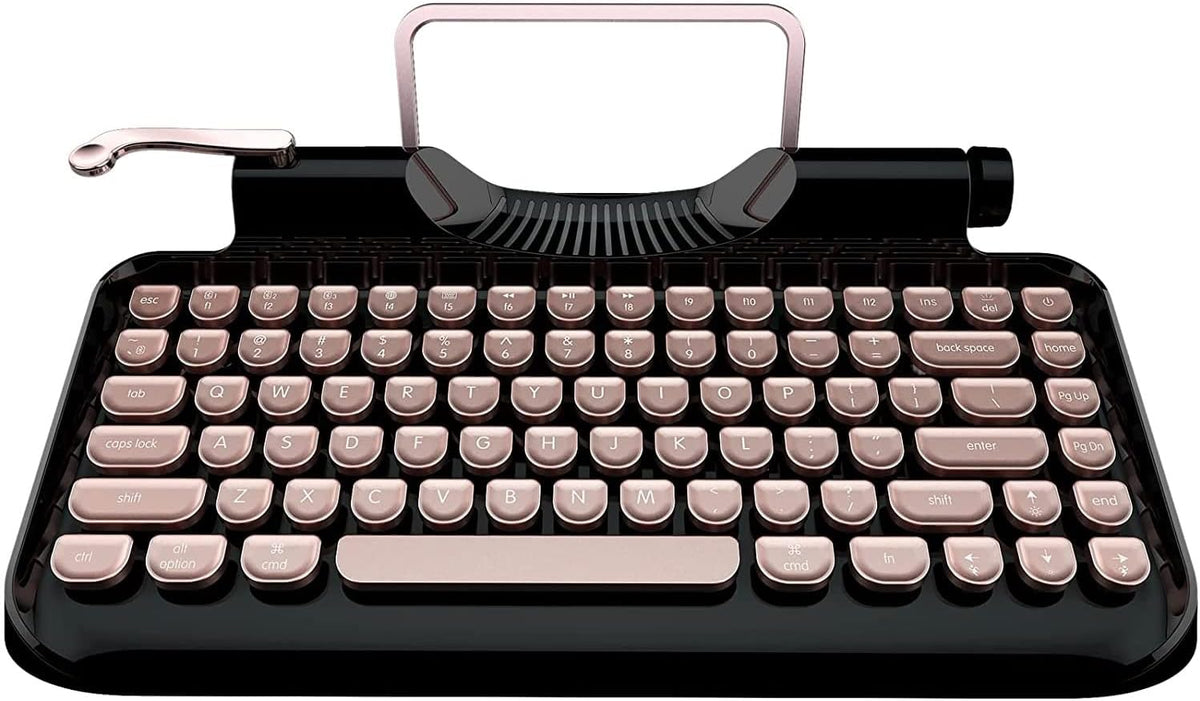 Black Mechanical Wired & Wireless Keyboard with Tablet Stand D4168