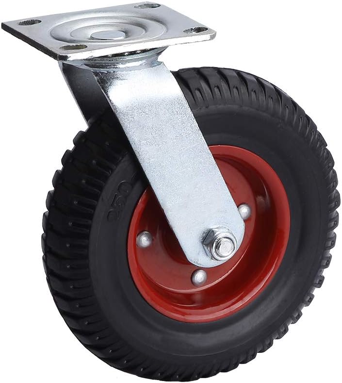 8 inch Black Rubber Swivel Casters F832818