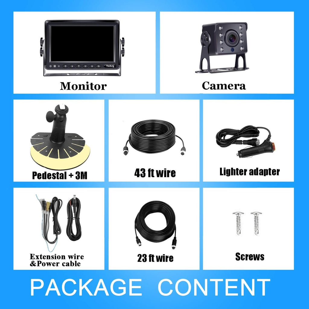 HD 1080P 7 Inch Monitor Backup Camera Kit Q184