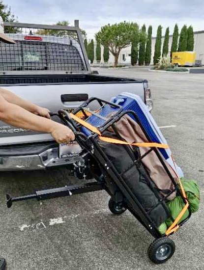 Foldable Cargo Carrier Cart With Quick Detachable Basket Rack With 10 inch Flat Free Tires F70096