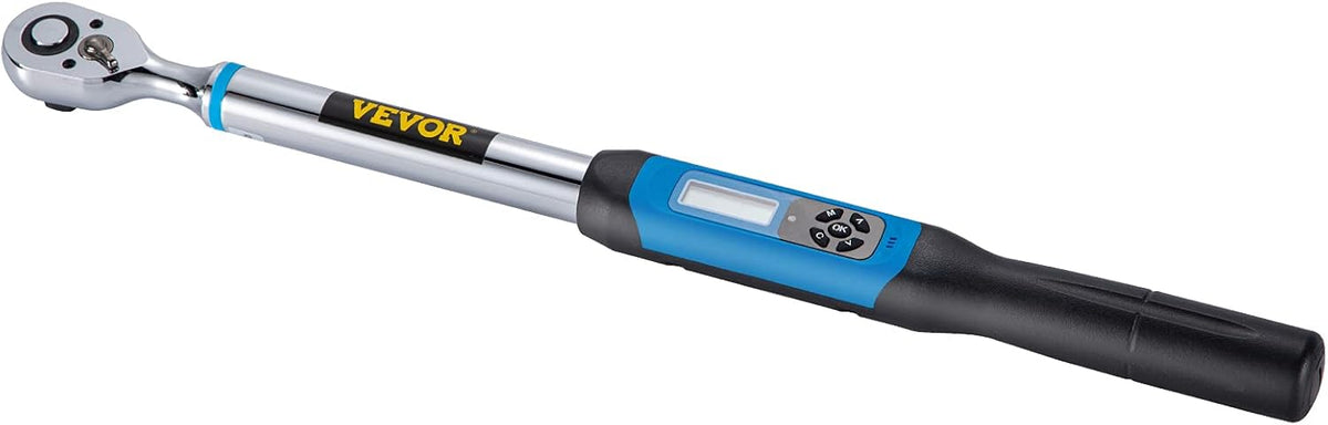 1/2 Drive Digital Torque Wrench 5-99.5 ft-lbs with Socket Set & Case L67706