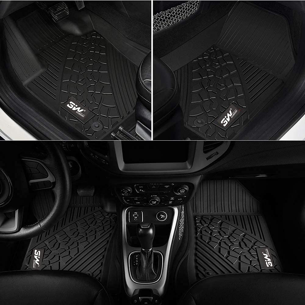 Black TPE Floor Mats for Jeep Wrangler JL 4 Doors Full Set B73607
