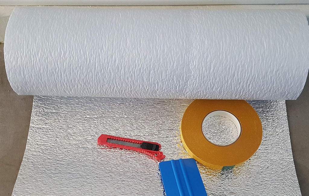 White Reflective Foam Core 2 Car Garage Door Insulation Kit 18FT Wide 6 Panel G905712
