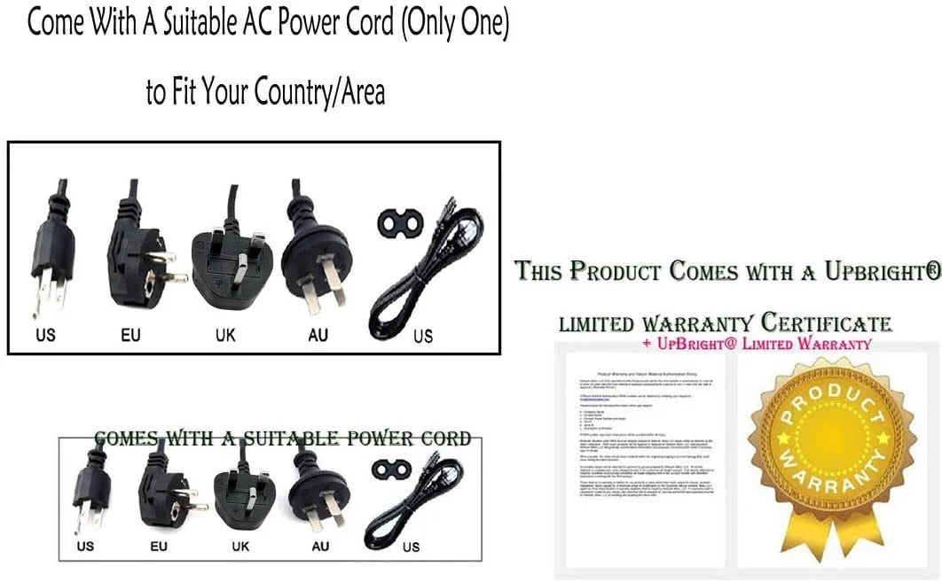 24V AC/DC Adapter Compatible with JBL Bar 3.1 Soundbar Wireless Subwoofer 24VDC 2.7A 65W Power Supply J469607