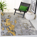 Grey & Yellow Area Rug M3992