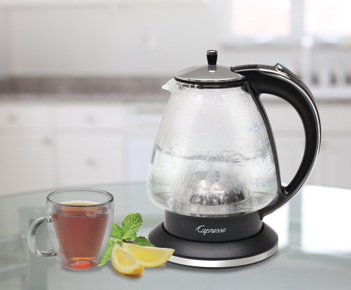 48 oz Black Polished Chrome Rapid-Boil Kettle A49506