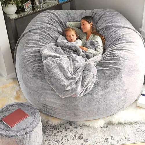Light Grey 6FT Oversize Bean Bag Chair Cover M18628