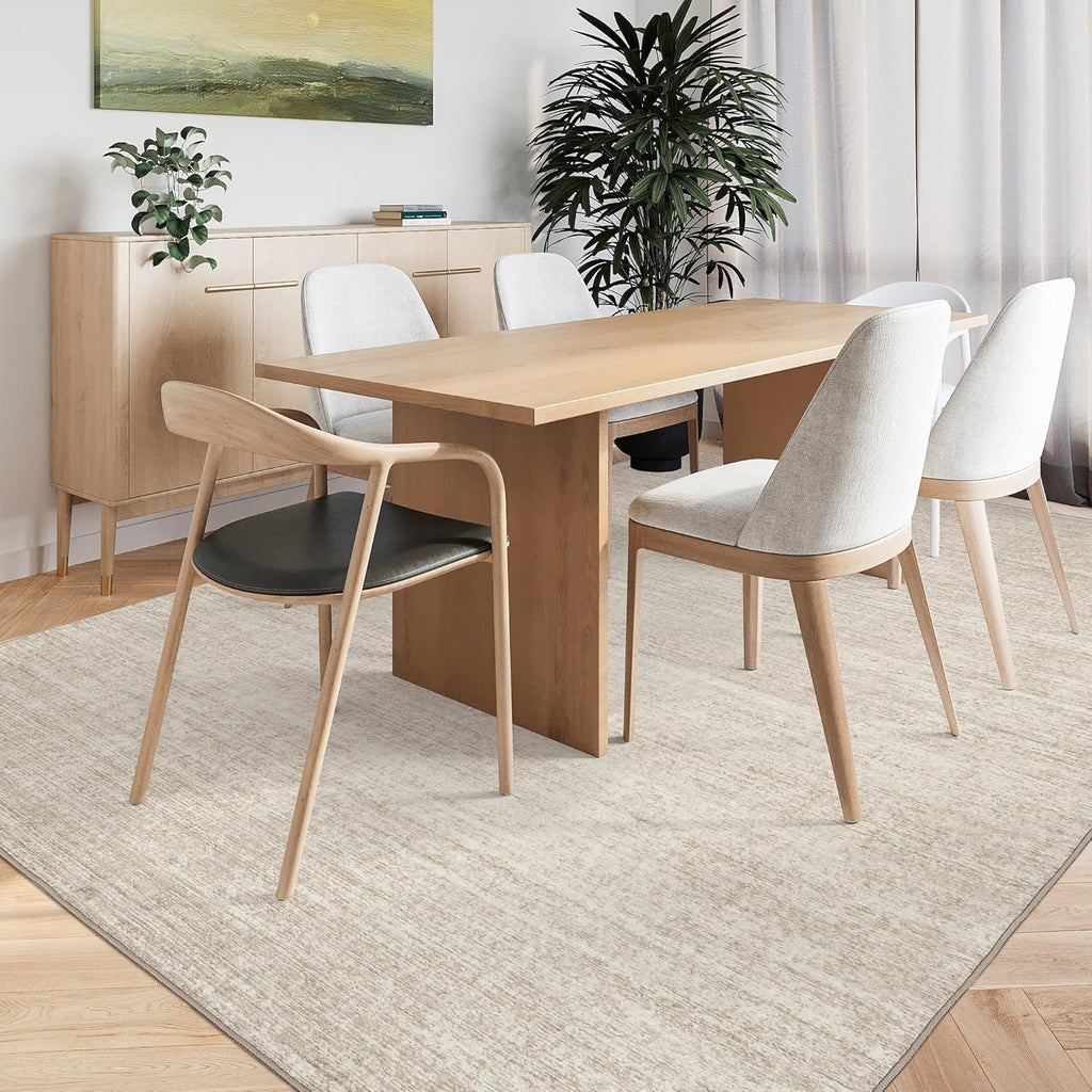 Washable 5x7 Beige Area Rug E498