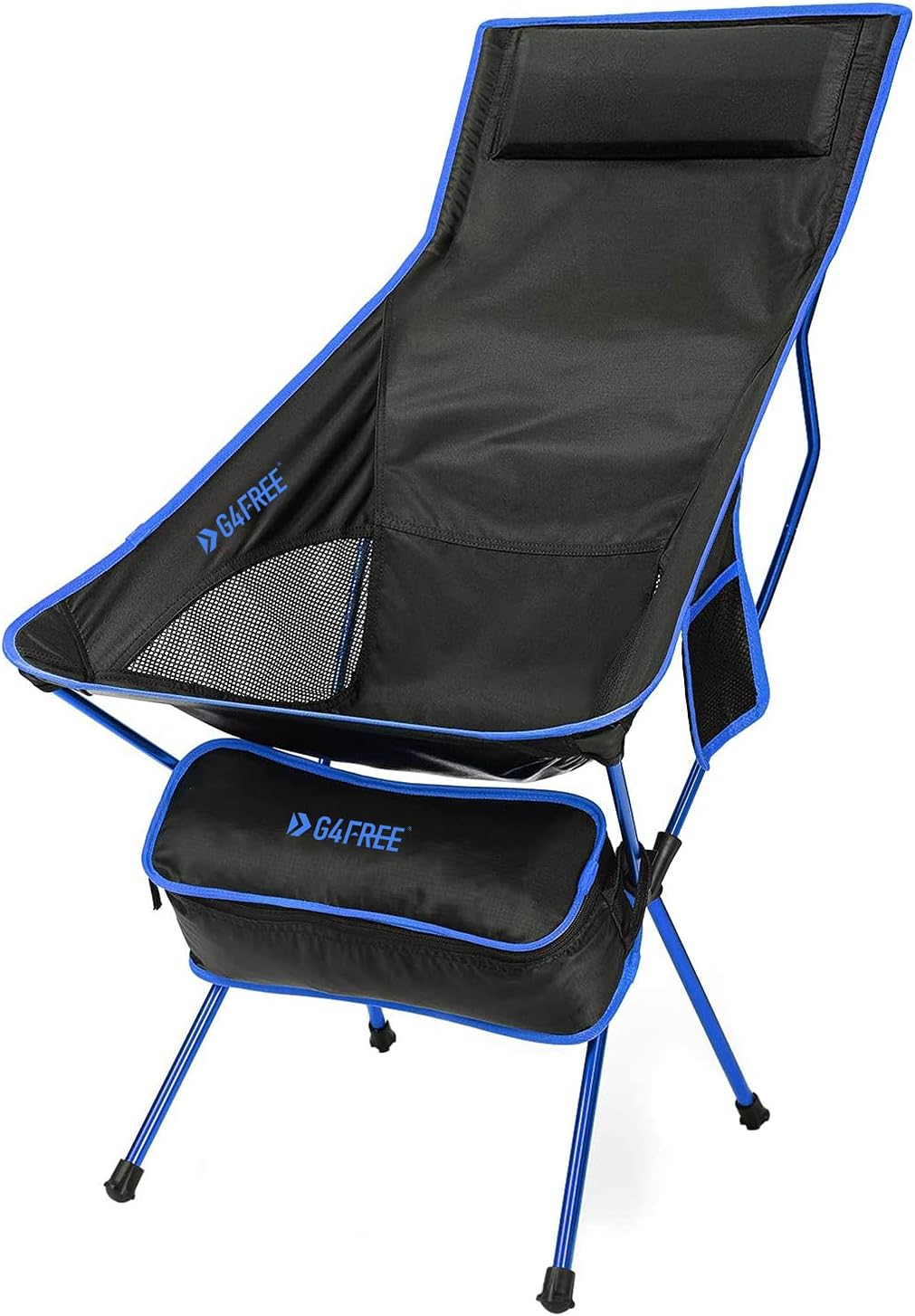 Lightweight Portable High Back Camping Chair with Headrest & Pocket G68516