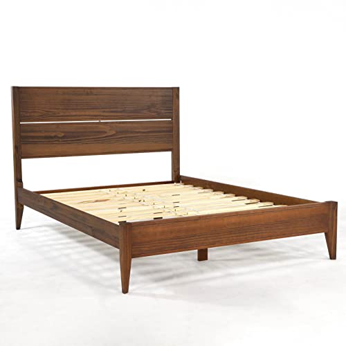 Queen Size Solid Wood Platform Bed Y39813