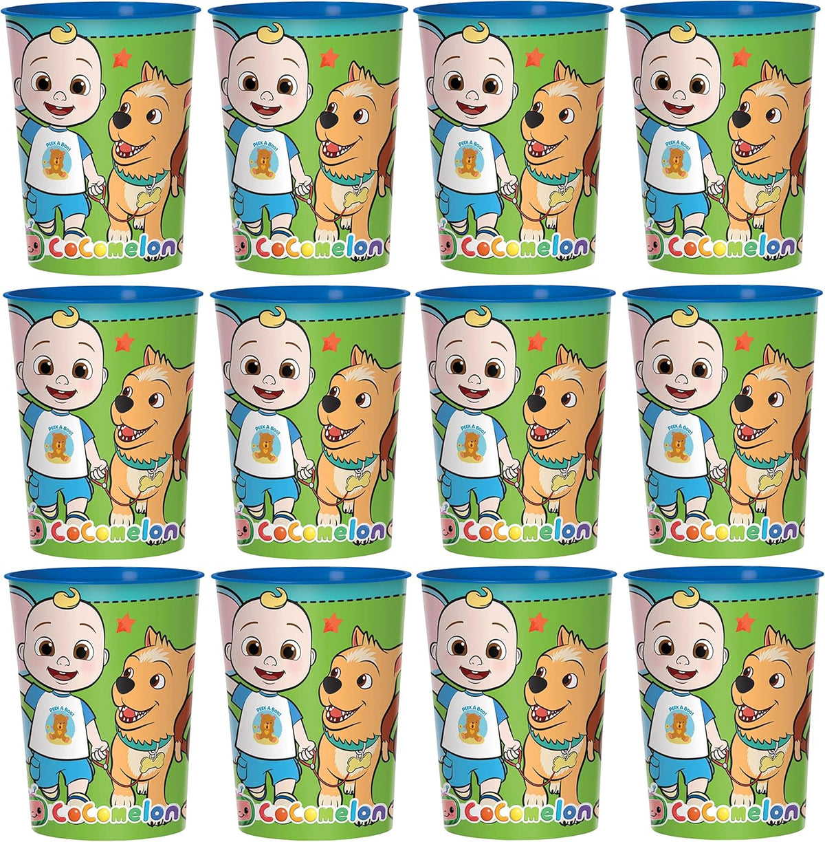 12 16oz Cups + 1 Birthday Balloon J235