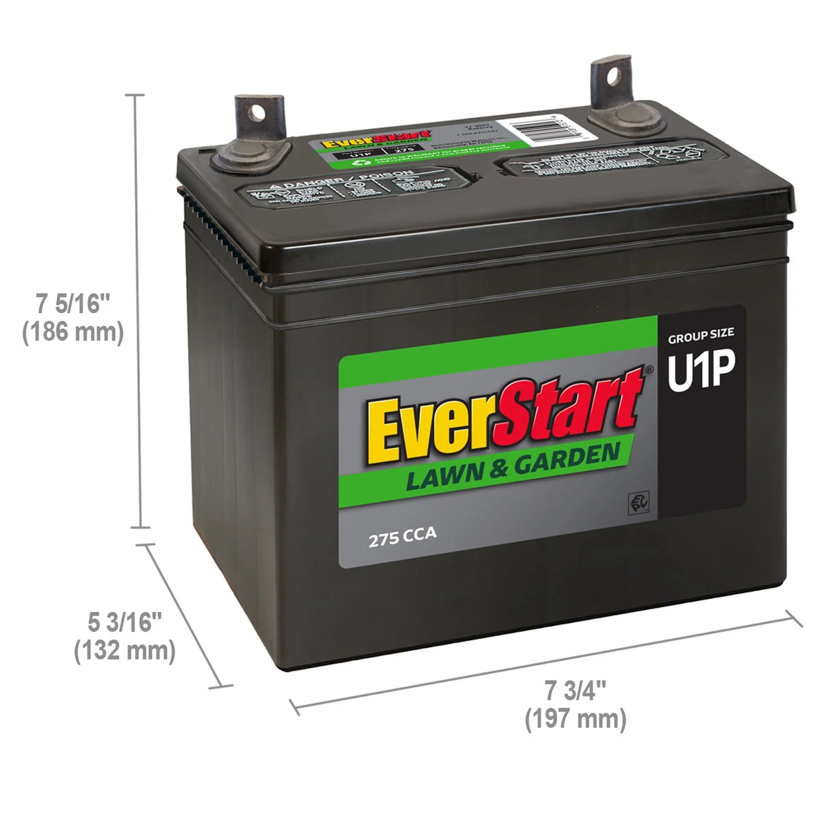 Group Size U1P 12 Volt 275 CCA Lawn and Garden Lead Acid Battery O9953
