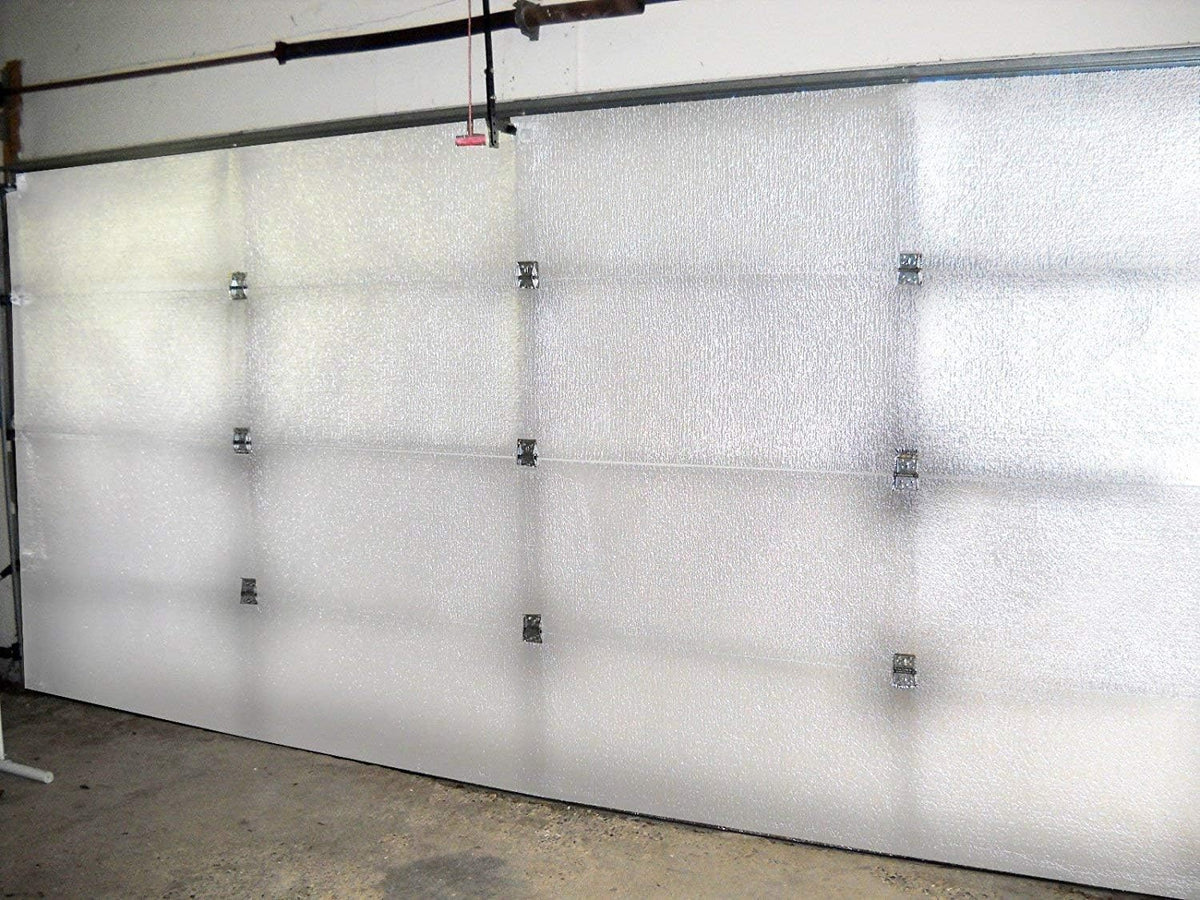 White Reflective Foam Core 2 Car Garage Door Insulation Kit 18FT Wide 6 Panel G905712