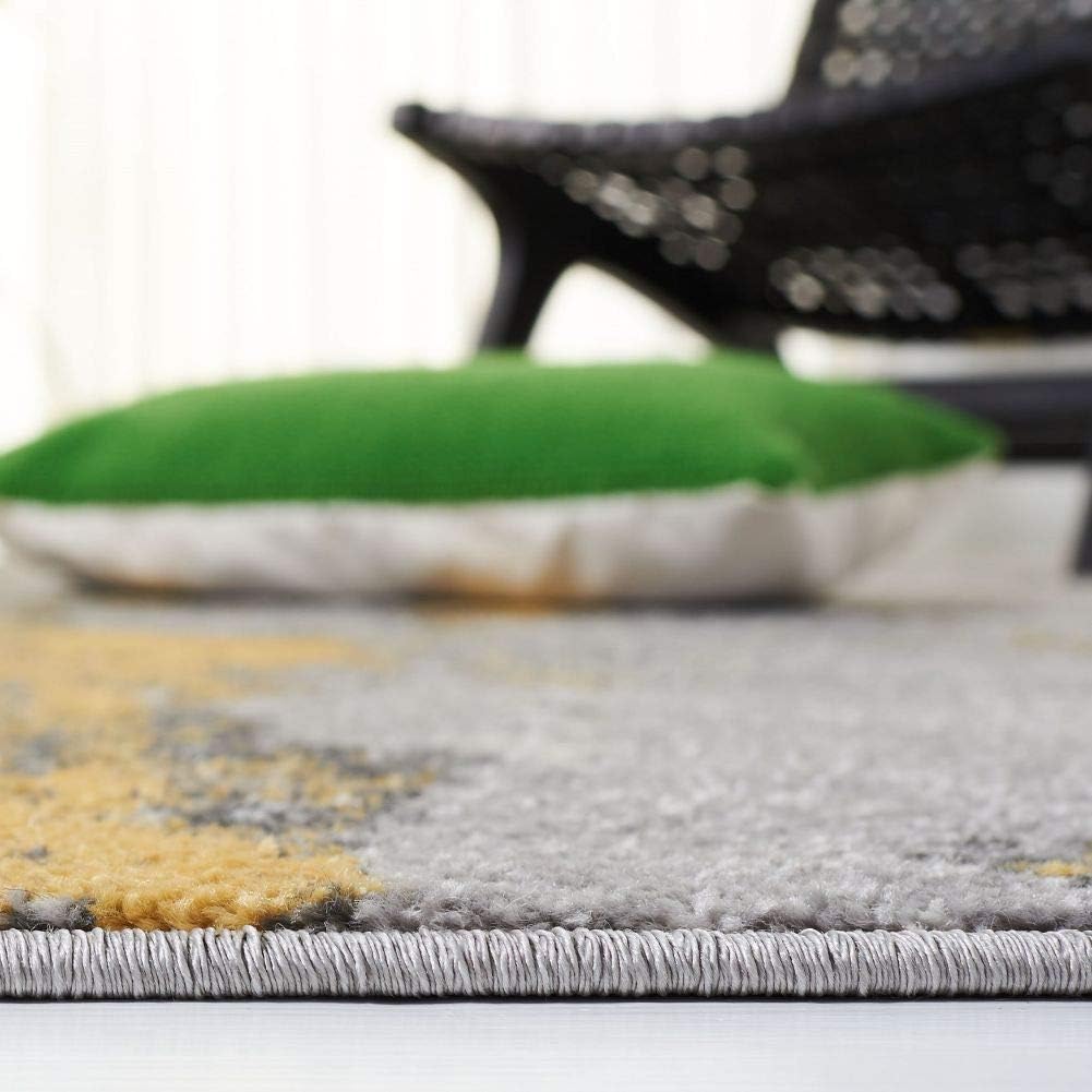 Grey & Yellow Area Rug M3992