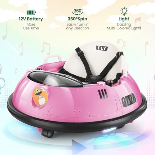 Pink Kids Bumper Car with Remote Control Q370029