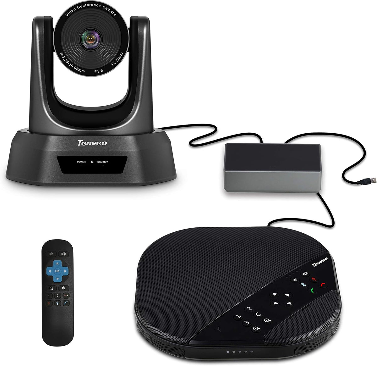 All-in-One Video Audio Conference Camera System 3X Optical Zoom USB PTZ Speakerphone M981