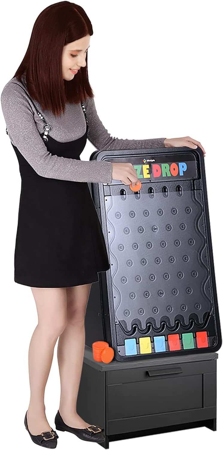 30 Prize Drop Plinko Board Disk Drop Game 6 Slots with 10 Pucks X137411