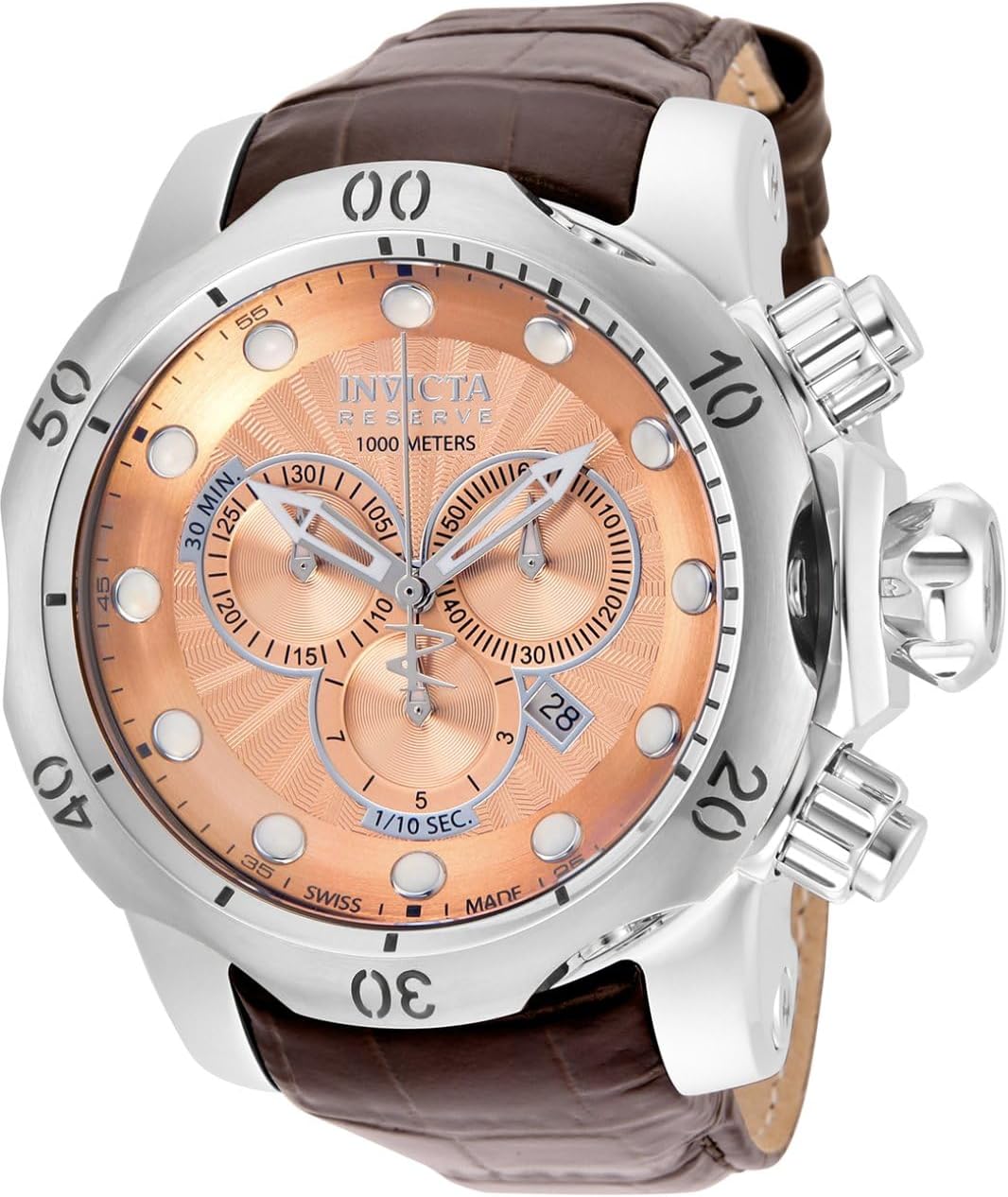Brown Leather Quartz Watch U64847