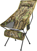 Lightweight Portable High Back Camping Chair with Headrest & Pocket G68516