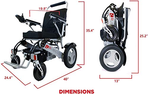 Electric Wheelchair, All Terrain, Powerful Brushless 600W Motors, Heavy Duty, Foldable Q39571