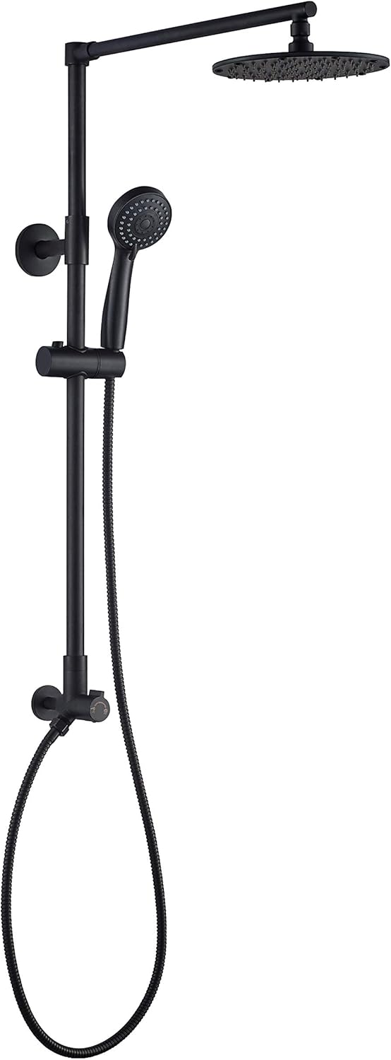3-Setting Handheld Shower Combo with Slide Bar, 8 Shower Head, 2.5 GPM Brushed Nickel W4885