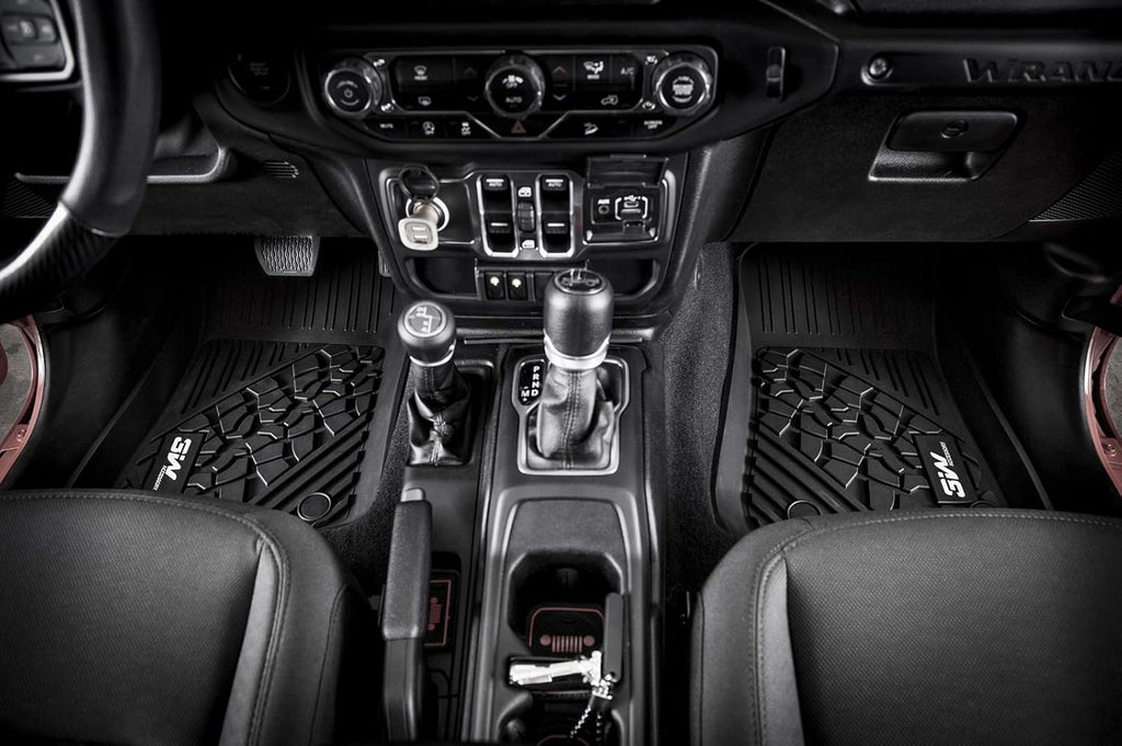 Black TPE Floor Mats for Jeep Wrangler JL 4 Doors Full Set B73607