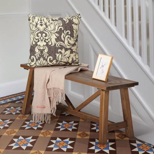 White Solid Wood Narrow Bench R841024