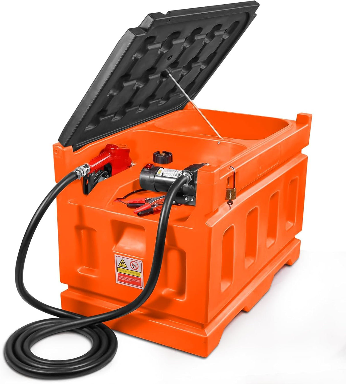 48 Gallon 10GPM Diesel Fuel Transfer Tank with 12V Electric Transfer Pump J989039