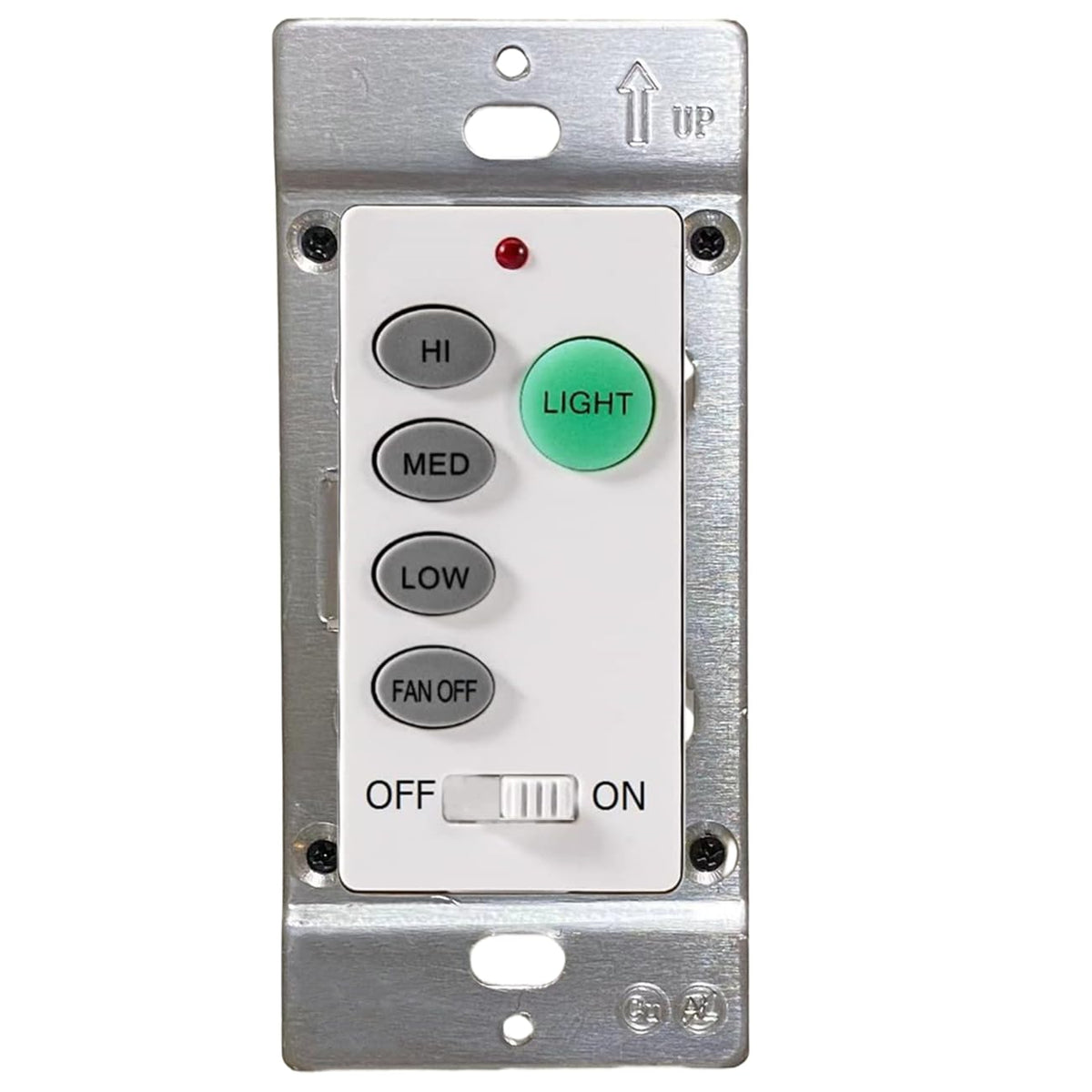 Ceiling Fan Wall Remote Control with Adjustable 3 Speed Light Dimmer R620
