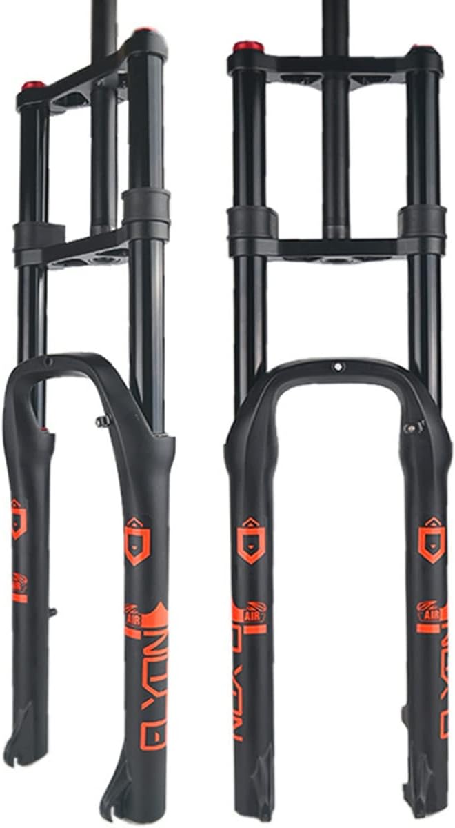 26 Inch 4.0" Tire Fat Bikes Fork Straight Double Shoulder Disc Brake Adjustable Rebound O5073