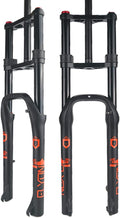 26 Inch 4.0" Tire Fat Bikes Fork Straight Double Shoulder Disc Brake Adjustable Rebound O5073