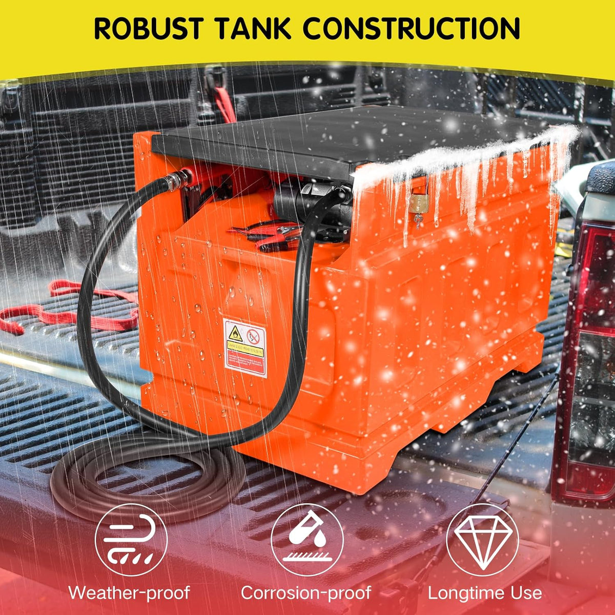 48 Gallon 10GPM Diesel Fuel Transfer Tank with 12V Electric Transfer Pump J989039