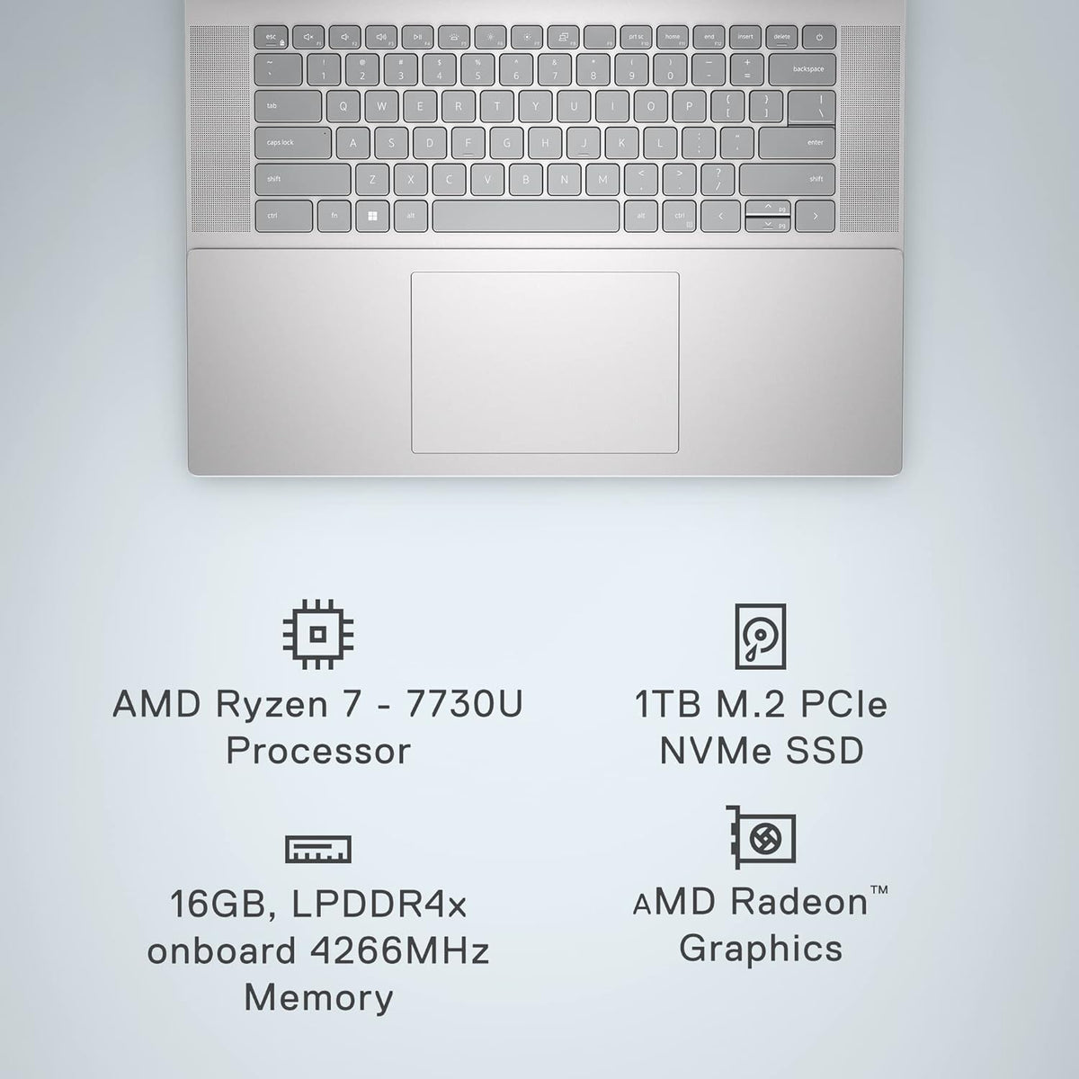 16 inch QHD Laptop with AMD Ryzen 7, 16GB RAM, 1TB SSD, Windows 11 Home Q894