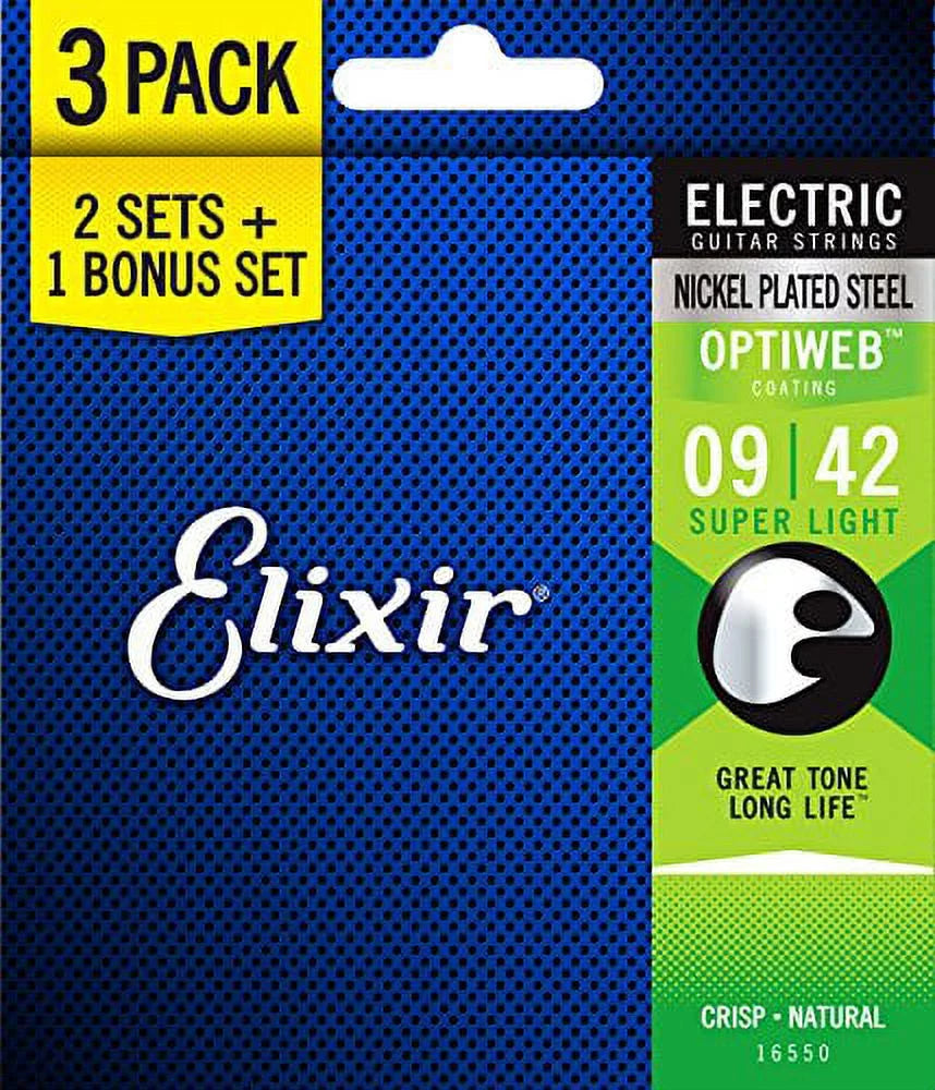 3 Pack Super Light Guitar Strings (.009-.042) S994