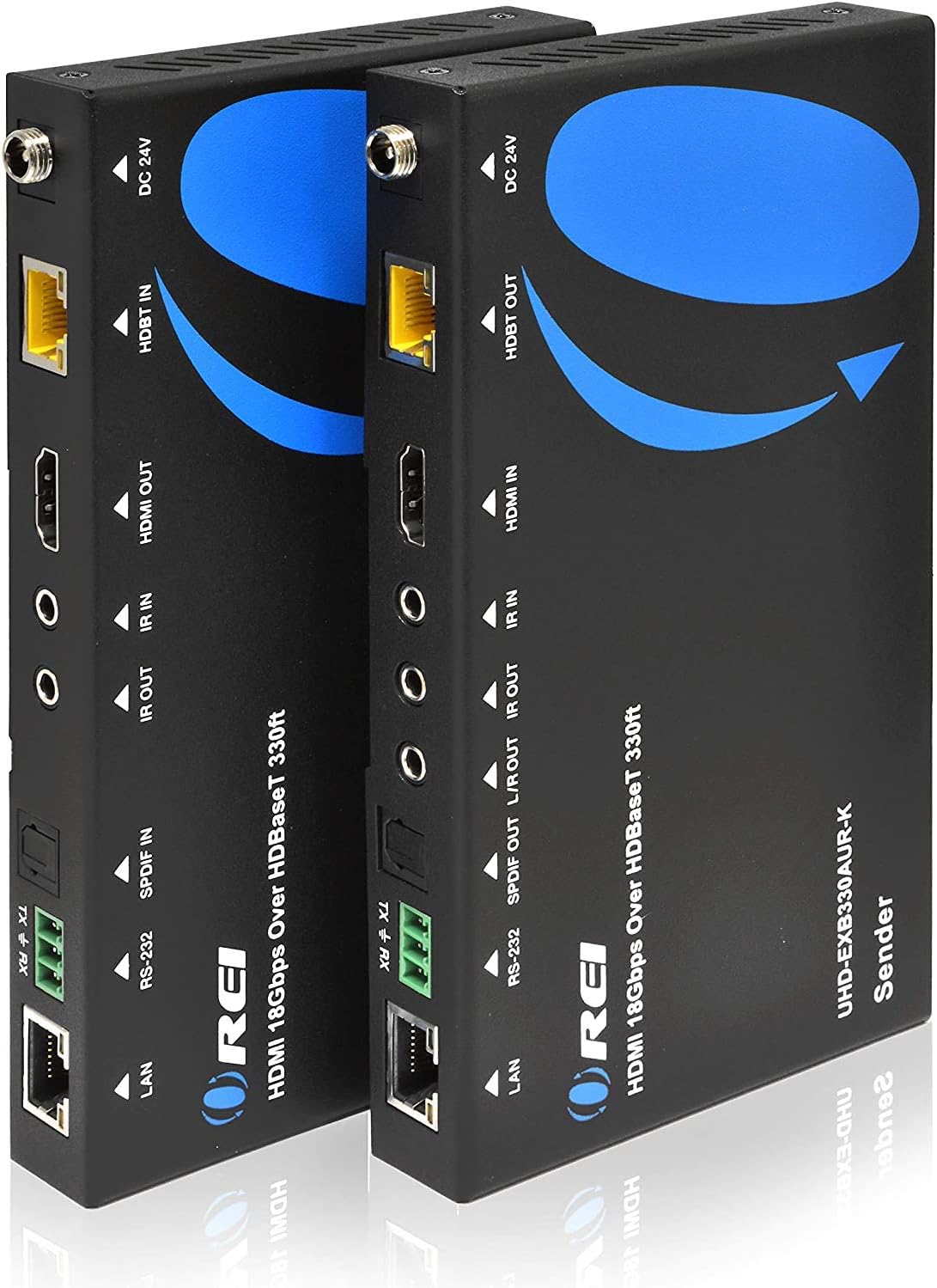 4K HDMI Extender Balun Over Single CAT5e/6/7 Cable Up to 400 Ft W973