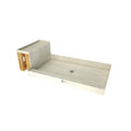 37x22 Single Threshold Shower Base with Bench and Drain J9267