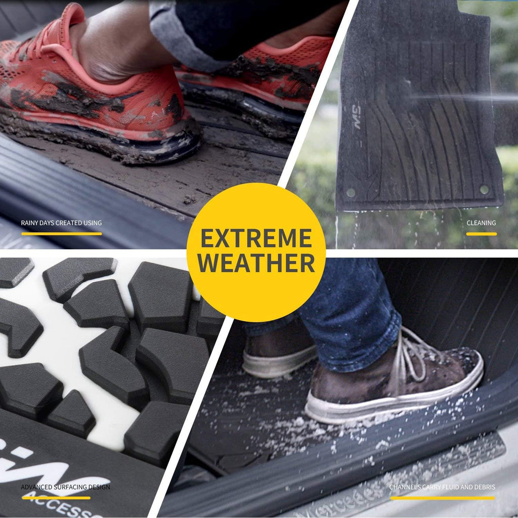 Black TPE Floor Mats for Jeep Wrangler JL 4 Doors Full Set B73607