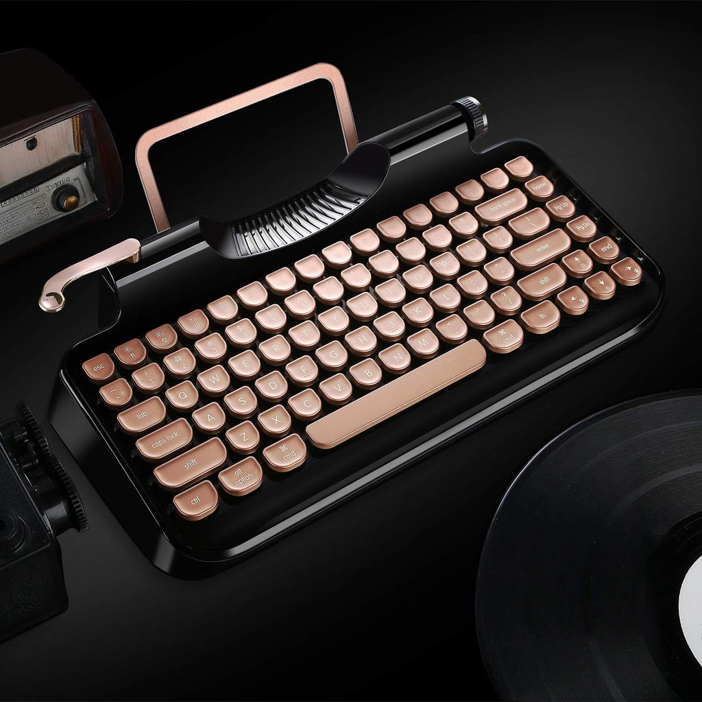 Black Mechanical Wired & Wireless Keyboard with Tablet Stand D4168