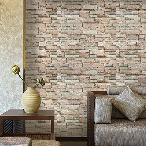 10 Pack Self-Adhesive Faux Stone Wall Panel T4921