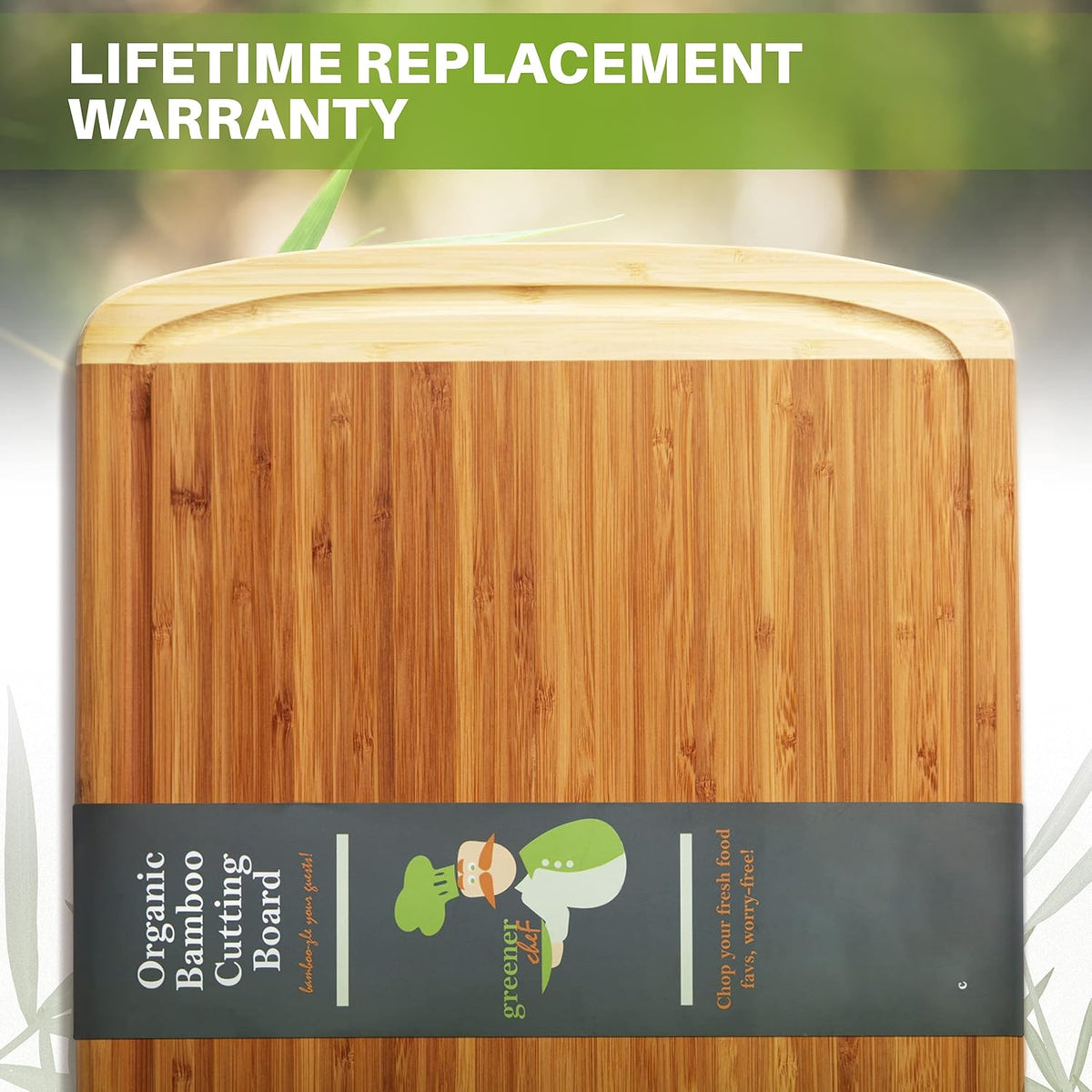 24 x 18 Inch XXL Bamboo Cutting Board with Handles, Juice Groove Pack of 2 X33931